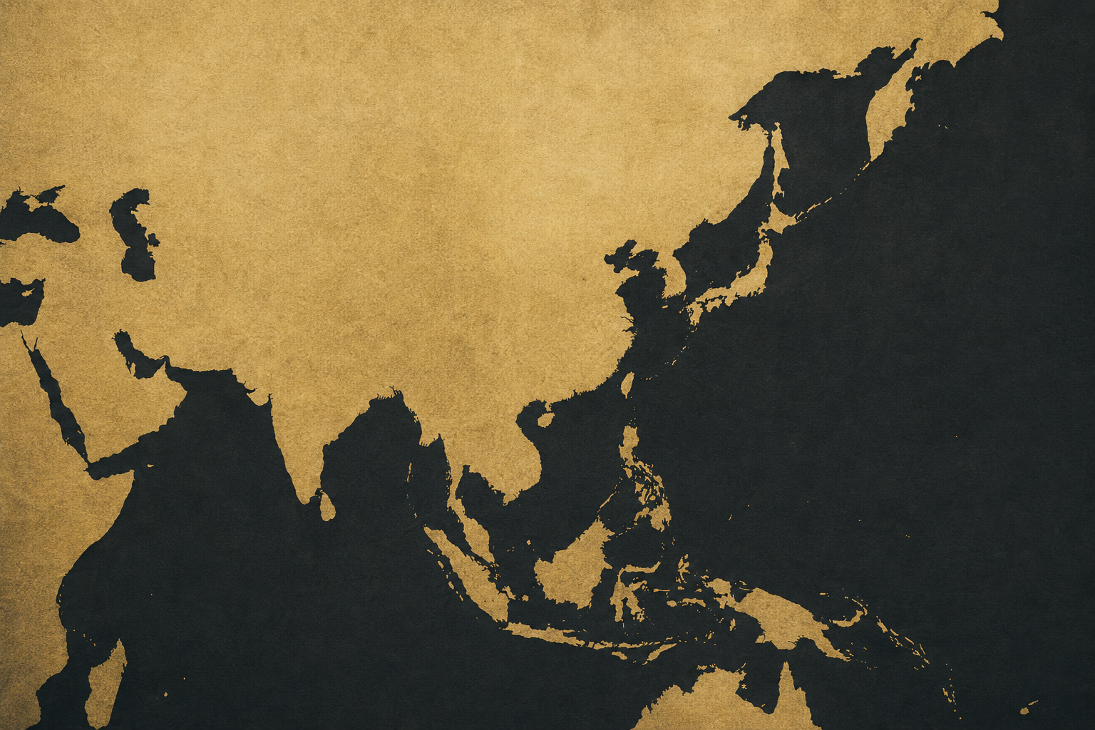 Editorial map showing Asia and the Indonesian archipelago